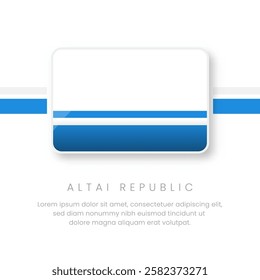 National Altai Republic Flag.Vector Altai Republic Button Flag. Realistic National Flag Design and Vector Template.