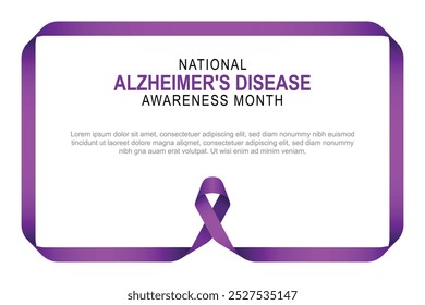 National Alzheimer's Disease Awareness Month background. Vector illustration.