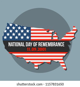 National american day of remembrance background. Flat illustration of national american day of remembrance vector background for web design