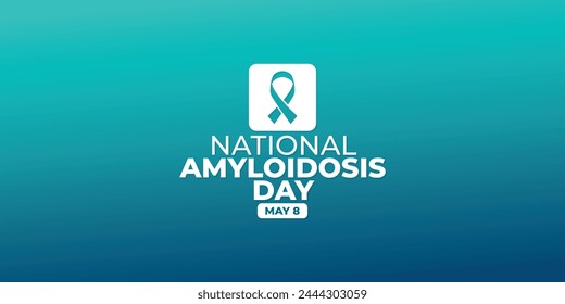 National Amyloidosis Day, May 8, suitable for social media post, card greeting, banner, template design, print, suitable for event, website, vector illustration, with medical tape illustration.