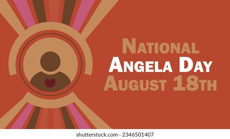 National Angela Day vector banner design. Happy National Angela Day modern minimal graphic poster illustration.