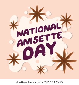 national anisette day design template for celebration. anisette vector design. flat anisette illustration. drink illustration.