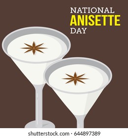 national anisette day vector illustration