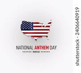 National Anthem Day. American flag vector illustration. 