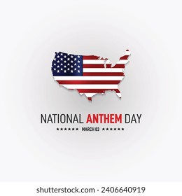 National Anthem Day. American flag vector illustration. 