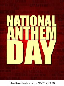 National Anthem Day with same text on red gradient background.