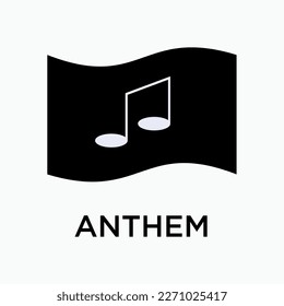 National Anthem Icon. Nationality Songs Symbol.