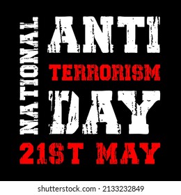 National Anti Terrorism Day Banner Stock Vector (Royalty Free ...