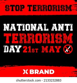 National Anti Terrorism Day Banner Stock Vector (Royalty Free ...