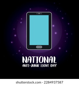  National Anti-Junk Light Day . Design suitable for greeting card poster and banner