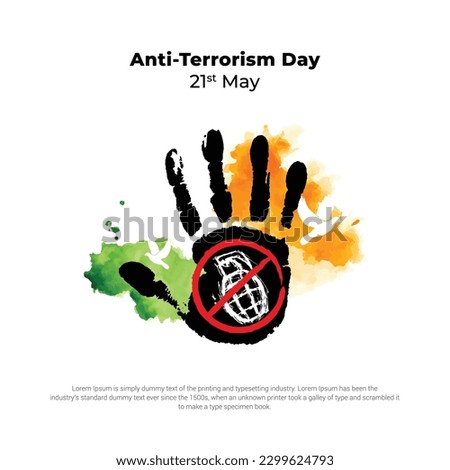 National Anti-Terrorism Day Vector Poster Design