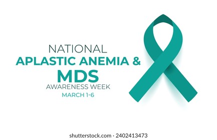 National Aplastic Anemia and MDS Awareness Week. background, banner, card, poster, template. Vector illustration.