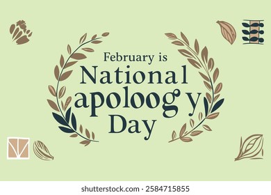 National Apology Day Vector Design – Cultural Elements Earth Tones for Awareness