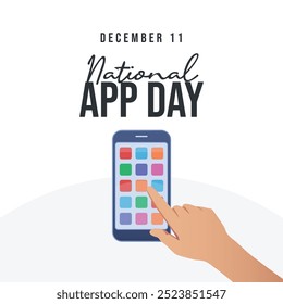 National App Day vector design template good for celebration usage. National App Day design. flat design. eps 10.