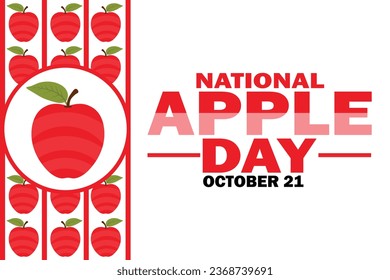 National Apple Day Vector illustration. October 21. for poster, banner, greeting card