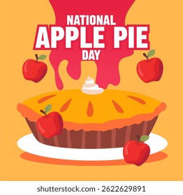 national apple pie day with delicious apple pie