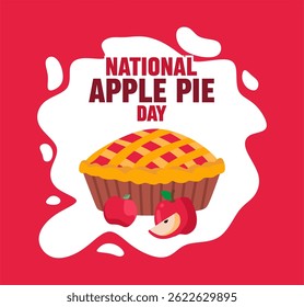 national apple pie day with delicious apple pie