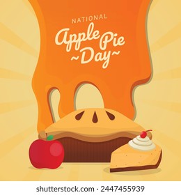 National Apple Pie Day design template. apple pie vector illustration. pie vector. eps 10. flat design.