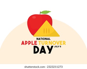 National Apple Turnover Day design vector. July 5. Flat design vector. Eps 10.