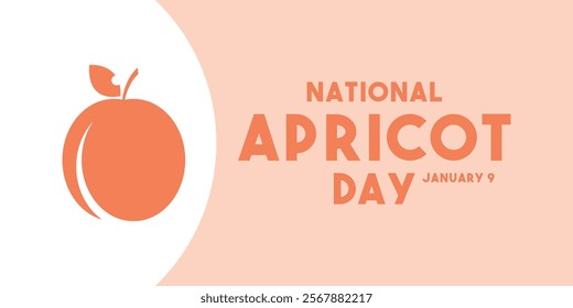 National Apricot Day, Banner, card, background. Eps 10.