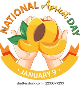 National apricot day icon illustration