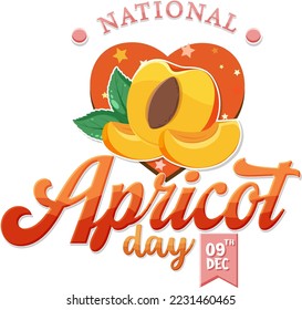 National apricot day icon illustration