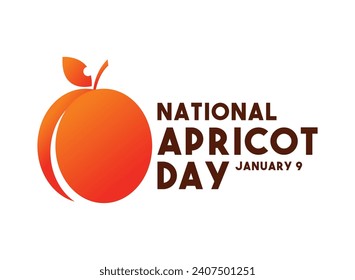 National Apricot Day. January 9. Eps 10.