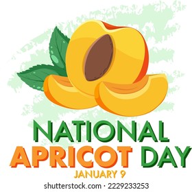 National Apricot Day Poster Design illustration