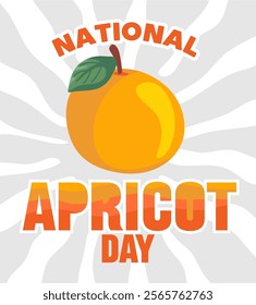 national apricot day with yellow apricots