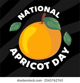 national apricot day with yellow apricots