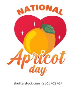 national apricot day with yellow apricots