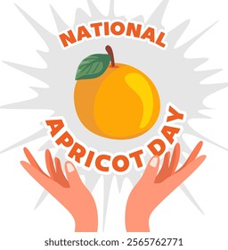 national apricot day with yellow apricots