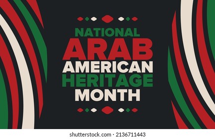 National Arab American Heritage Month Arab Stock Vector (Royalty Free ...