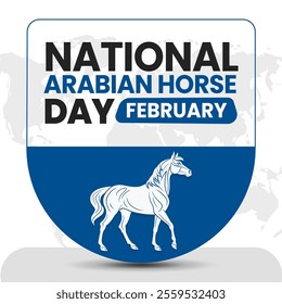 
NATIONAL ARABIAN HORSE DAY Vector Illustration for post background