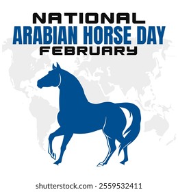 
NATIONAL ARABIAN HORSE DAY Vector Illustration for post background