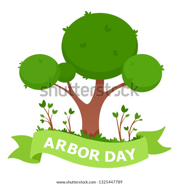 National Arbor Day Concept Environmental Poster Stock Vector (Royalty Free) 1325447789 