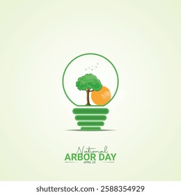 National Arbor Day creative concept. Arbor Day for social media post design