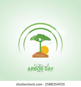 National Arbor Day creative concept. Arbor Day for social media post design