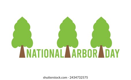 National Arbor Day observed every year in April. Template for background, banner, card, poster with text inscription.