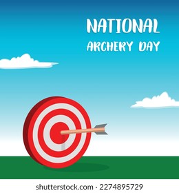 national archery day . Design suitable for greeting card poster and banner