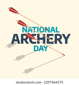 national archery day design template for celebration. archery vector illustration. archery day design template. archery bow arrow target design template.