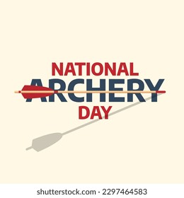 national archery day design template for celebration. archery vector illustration. archery day design template. archery bow arrow target design template.