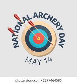 national archery day design template for celebration. archery vector illustration. archery day design template. archery bow arrow target design template.