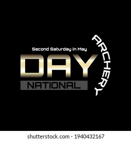 National Archery Day . Geometric design suitable for greeting card poster and banner