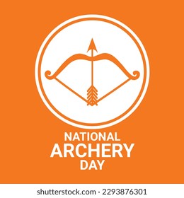 National Archery Day. Vector illustration. Design for banner, poster or print.