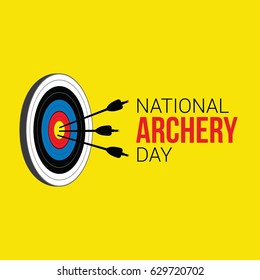 National Archery Day Vector Illustration