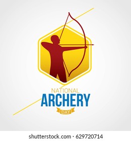 National Archery Day Vector Illustration Stock Vector (Royalty Free ...