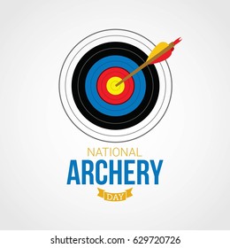 National Archery Day Vector Illustration