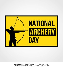 National Archery Day Vector Illustration