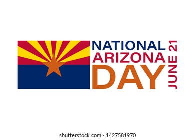 National Arizona Day June 21. Greeting card, poster, banner concept. Vector EPS 10.